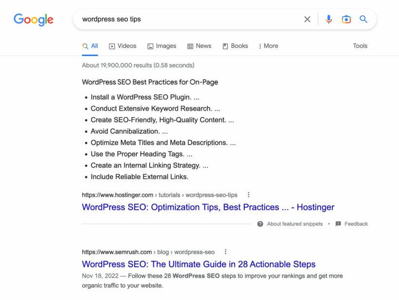 WordPress 网站SEO：Google 精选片段指南