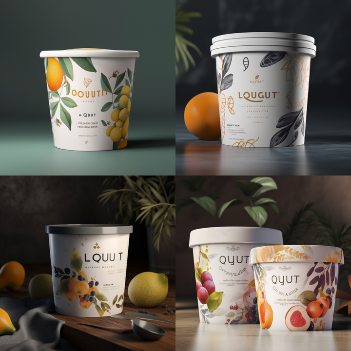 Midjourney跨境电商产品图设计：食品包装——酸奶