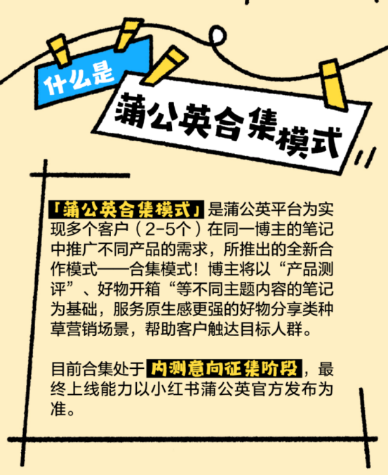 蒲公英内测“合集模式”！小红书商业化又一大招？